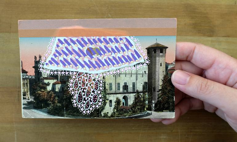 Original Abstract Cities Collage by Naomi Vona