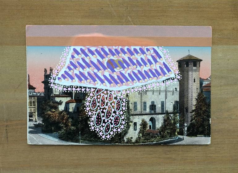 Original Abstract Cities Collage by Naomi Vona