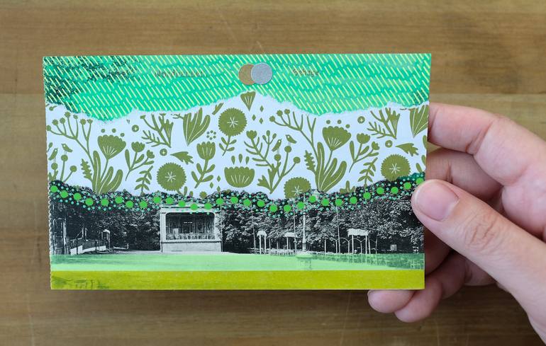 Original Abstract Landscape Collage by Naomi Vona
