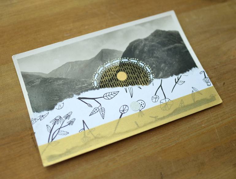 Original Abstract Nature Collage by Naomi Vona