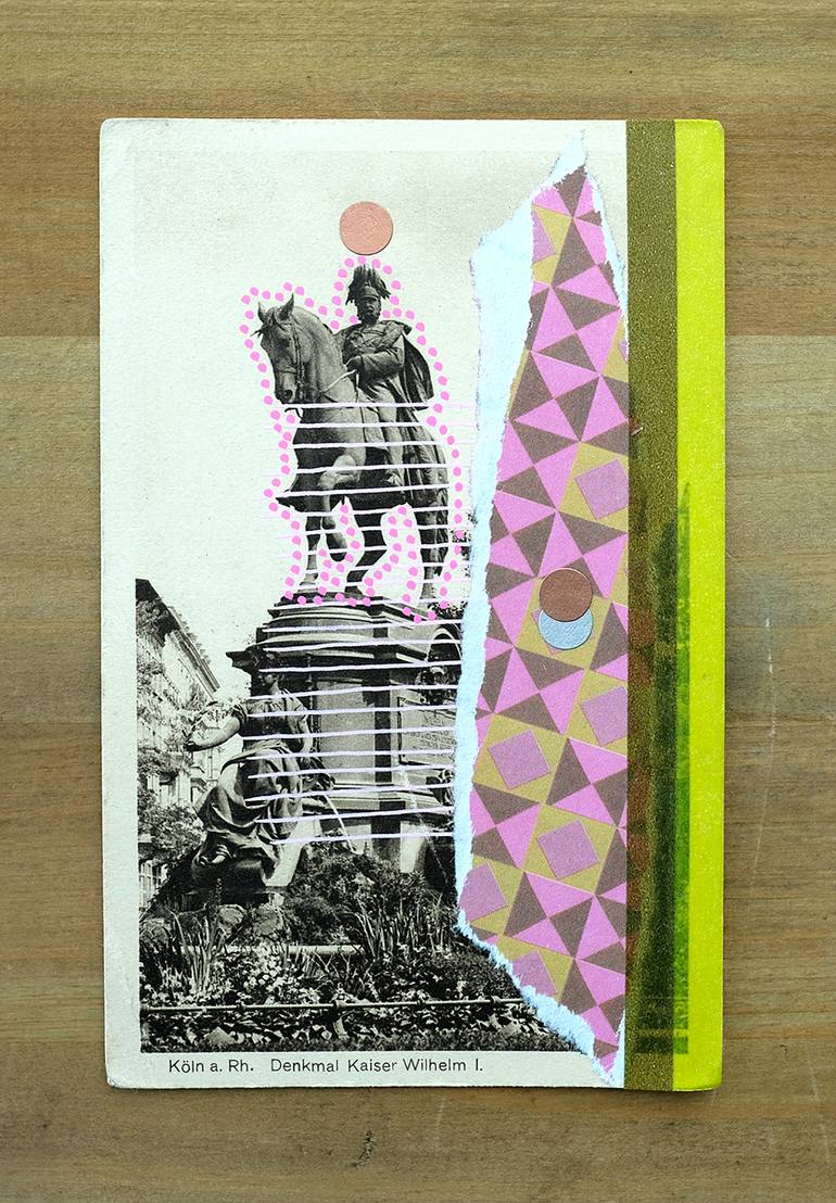 Original Abstract Architecture Collage by Naomi Vona