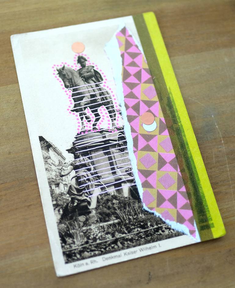 Original Abstract Architecture Collage by Naomi Vona