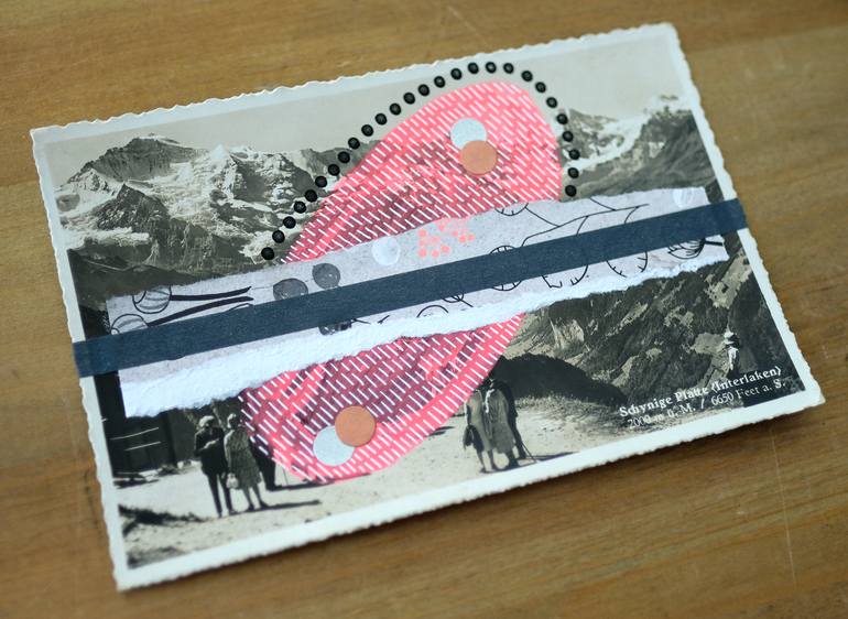 Original Abstract Nature Collage by Naomi Vona