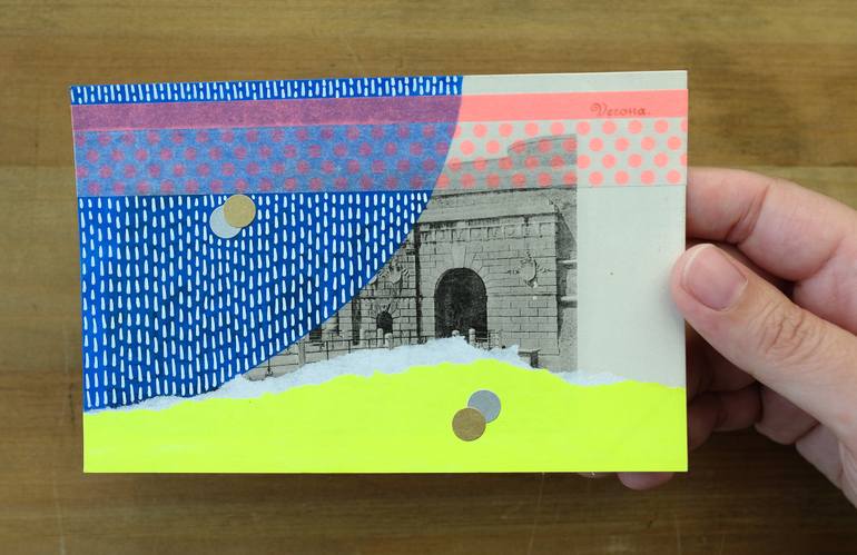 Original Abstract Architecture Collage by Naomi Vona
