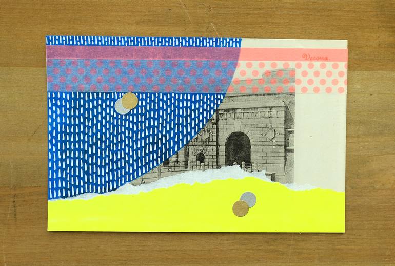 Original Abstract Architecture Collage by Naomi Vona