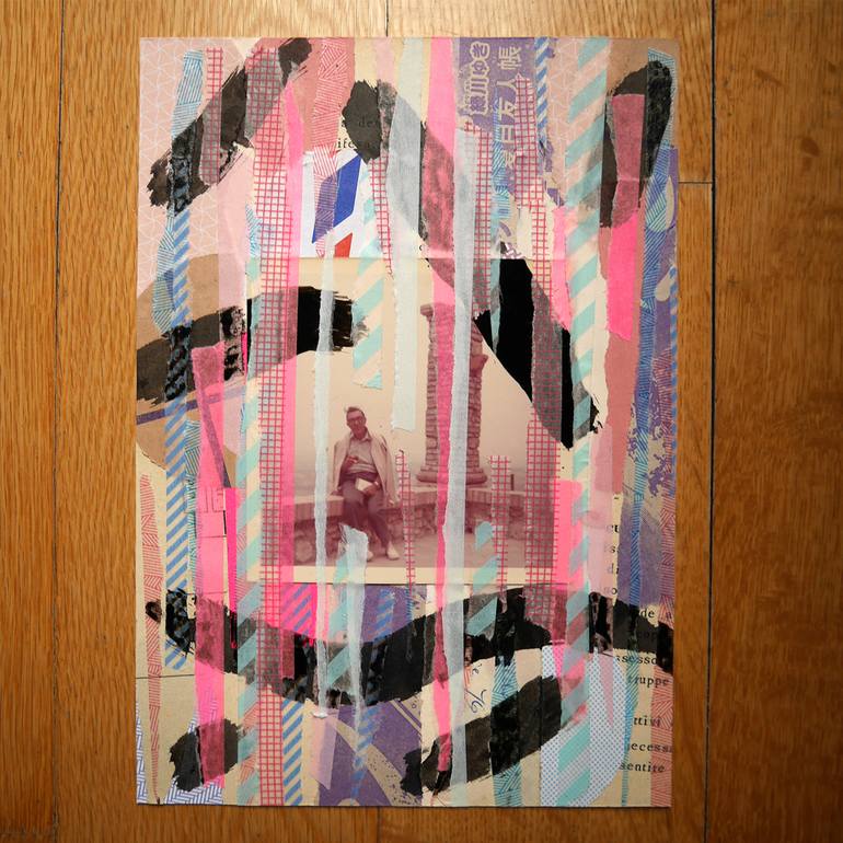 Original Abstract Mortality Collage by Naomi Vona