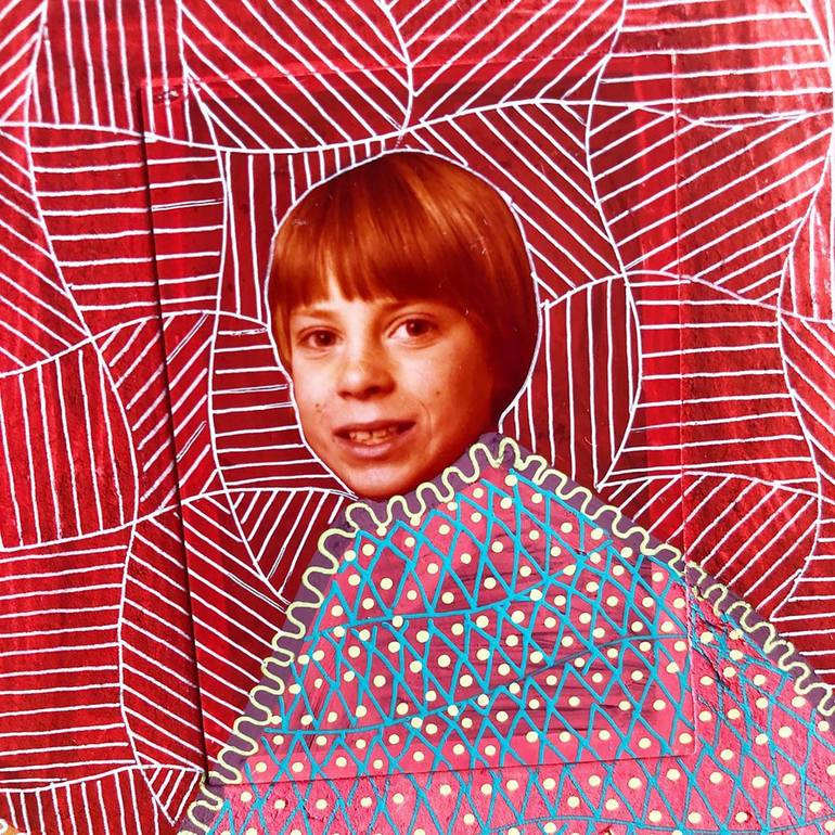 Original Abstract Children Collage by Naomi Vona