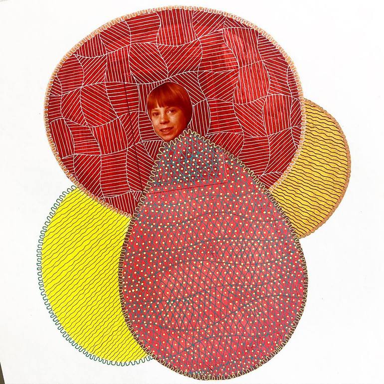 Original Abstract Children Collage by Naomi Vona