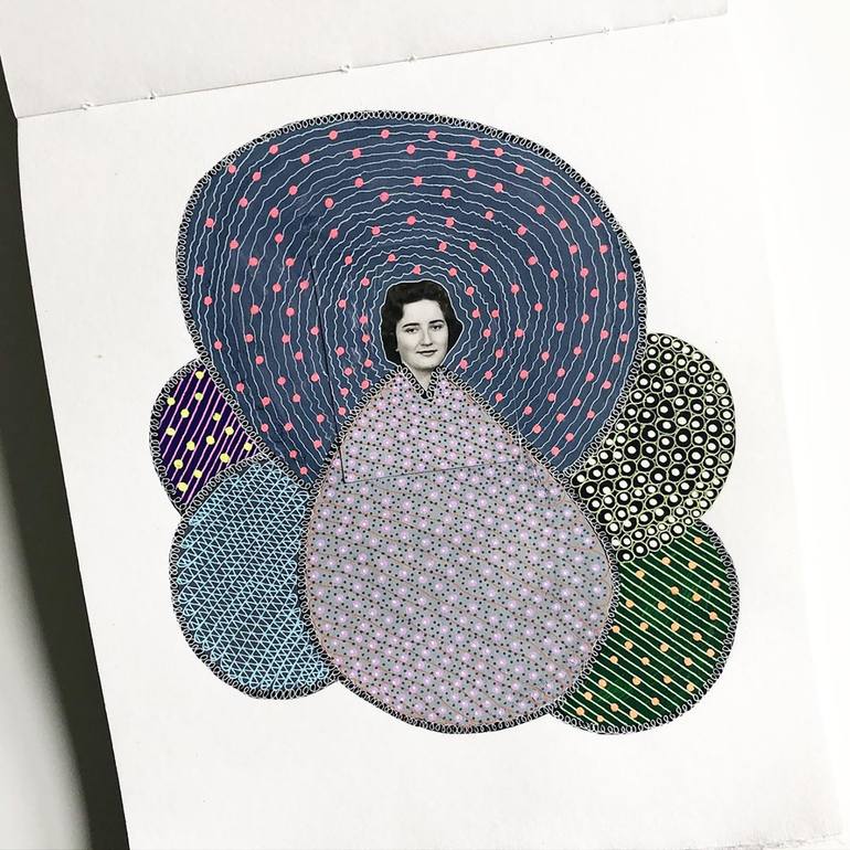 Original Illustration Patterns Collage by Naomi Vona