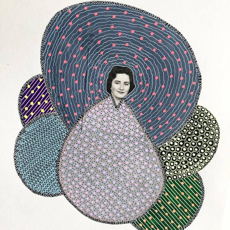 Original Illustration Patterns Collage by Naomi Vona