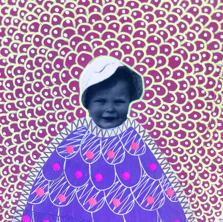 Original Abstract Children Collage by Naomi Vona