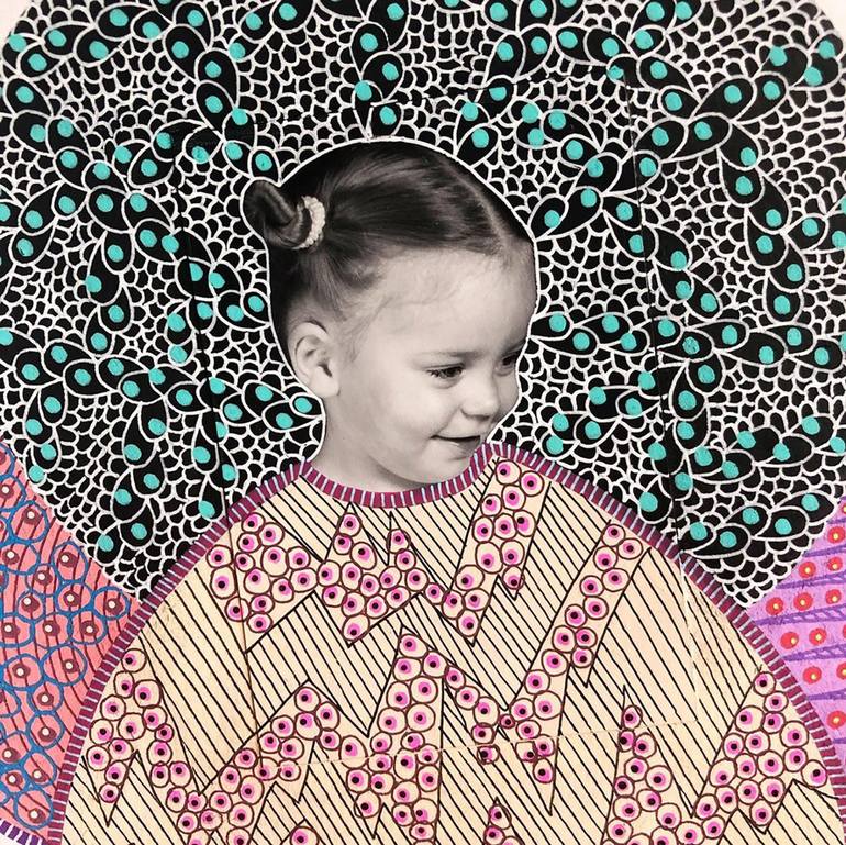 Original Abstract Children Collage by Naomi Vona