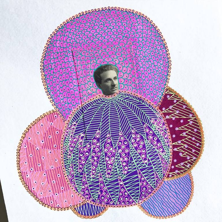 Original Abstract Fantasy Collage by Naomi Vona