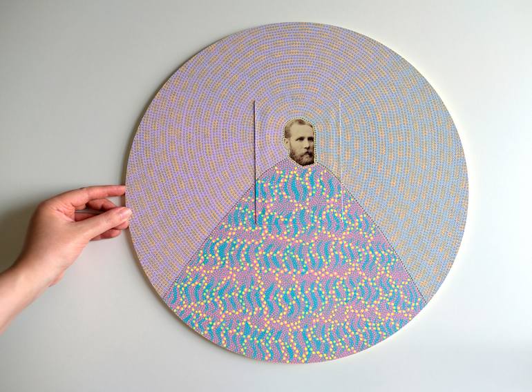 Original Abstract Outer Space Collage by Naomi Vona