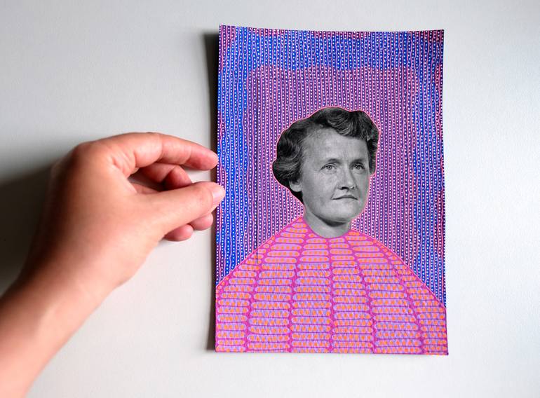 Original Portraiture Women Collage by Naomi Vona