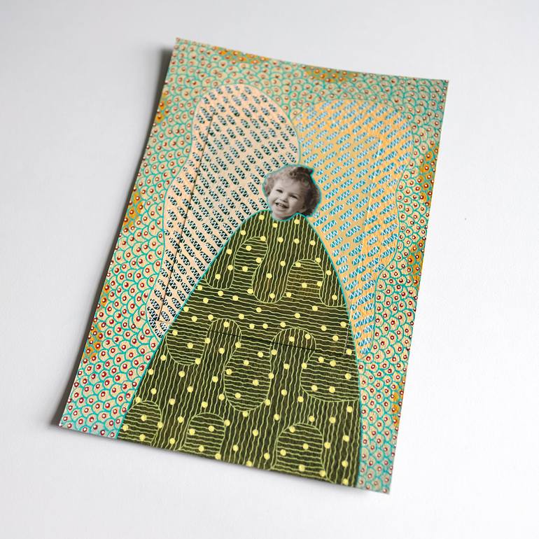 Original Figurative Kids Collage by Naomi Vona