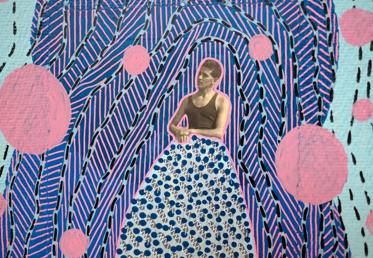 Original Abstract Men Collage by Naomi Vona