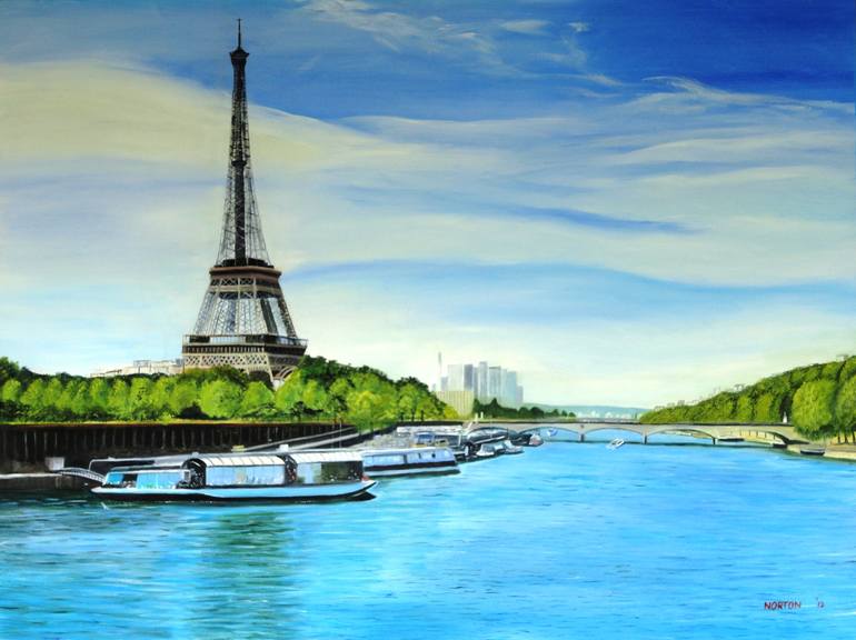 La Tour Eiffel Painting By Brian Norton Saatchi Art