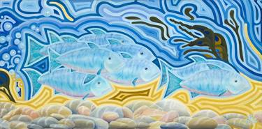 Original Art Deco Fish Paintings by Jason Zahra