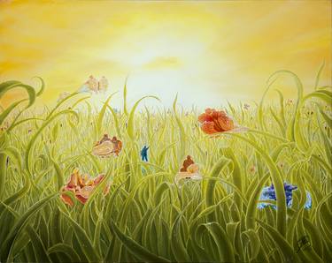 Iris Sunrise......surrealism .....oil on canvas. thumb