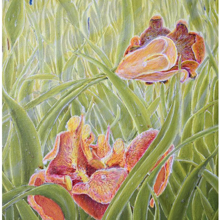 Original Conceptual Floral Painting by Jason Zahra