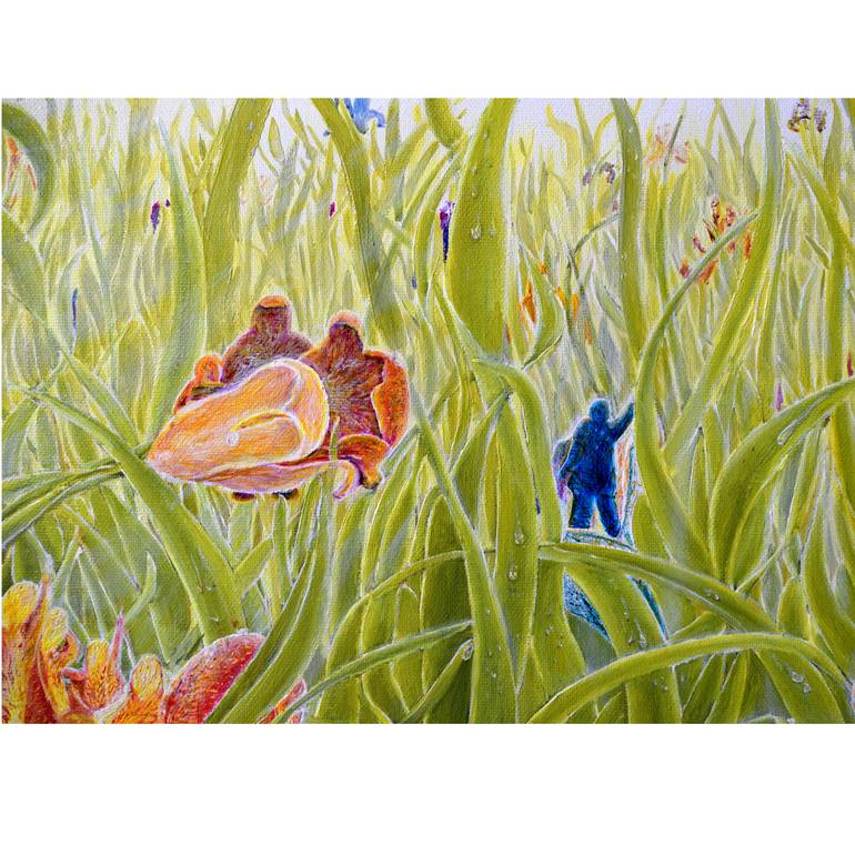 Original Conceptual Floral Painting by Jason Zahra