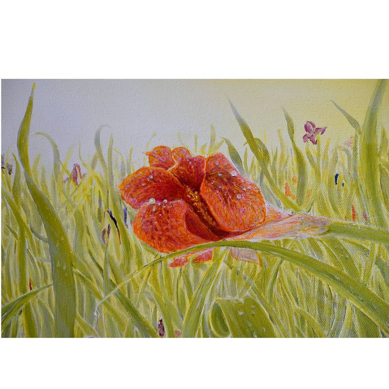 Original Conceptual Floral Painting by Jason Zahra