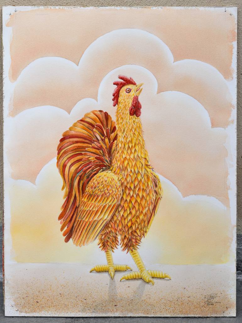 Original Folk Animal Painting by Jason Zahra