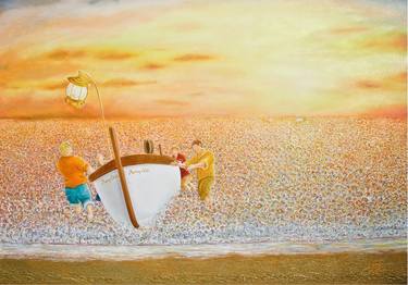 Original Figurative Seascape Paintings by Jason Zahra