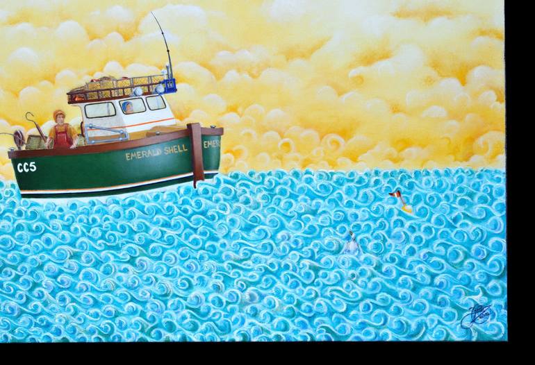 Original Figurative Seascape Painting by Jason Zahra