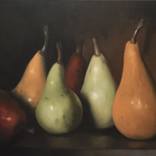 Pears - Green Brown and Red by Steven Allen Boggs