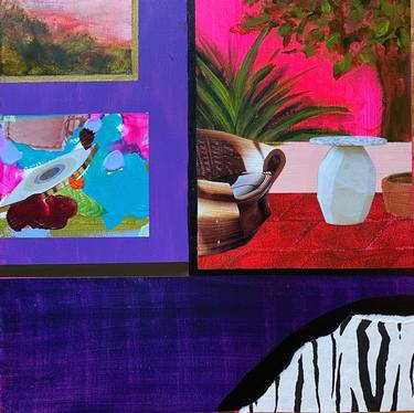 Original Expressionism Interiors Collage by Dawn Beckles