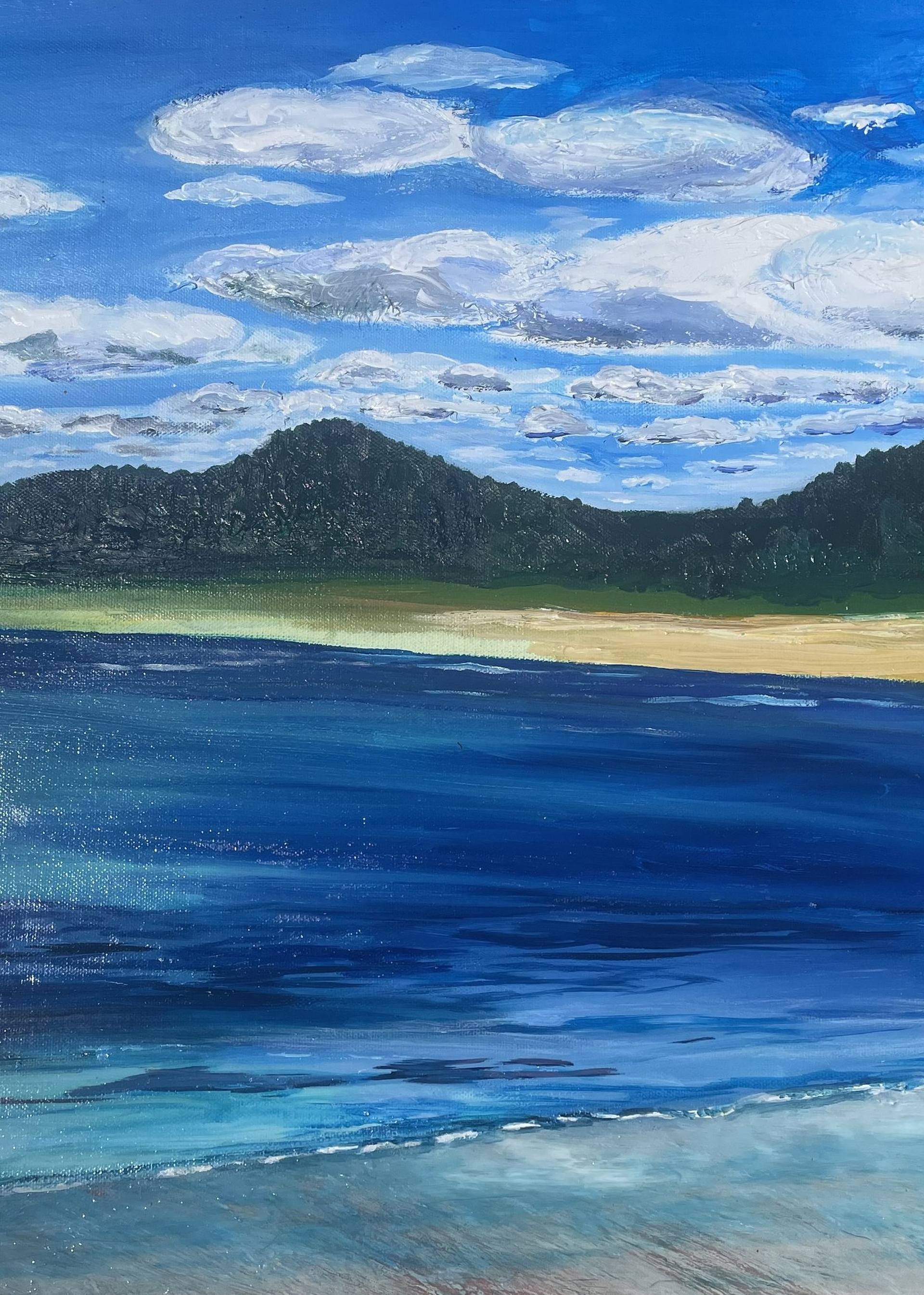 Ocean Canvas Acrylic on sale Painting 11.5'X14'