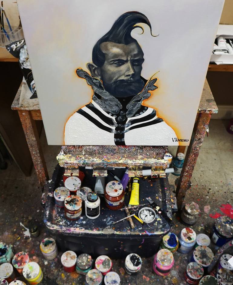 Original Contemporary Men Painting by Victor Tkachenko