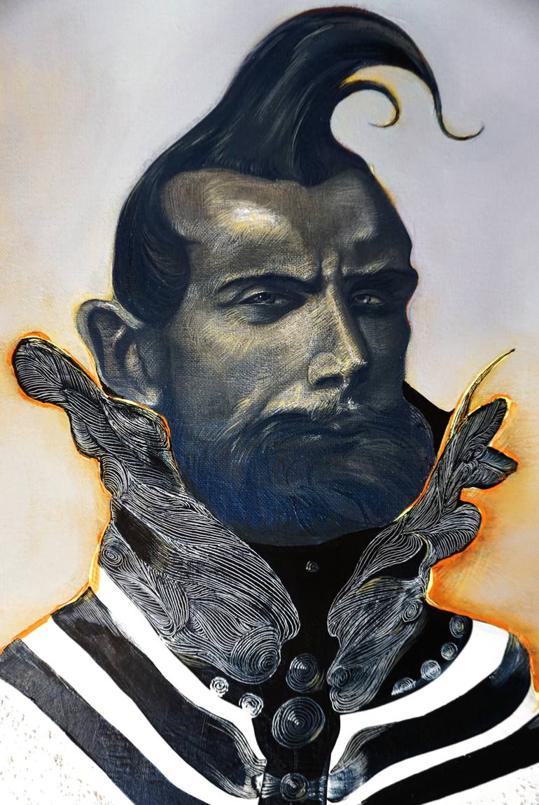 Original Contemporary Men Painting by Victor Tkachenko