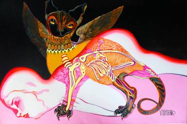 Original Art Nouveau Animal Paintings by Victor Tkachenko