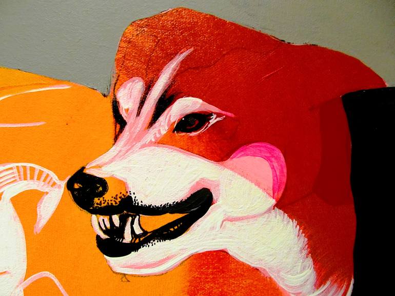 Original Figurative Dogs Painting by Victor Tkachenko