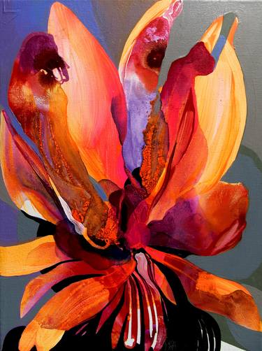 Print of Expressionism Floral Paintings by Victor Tkachenko