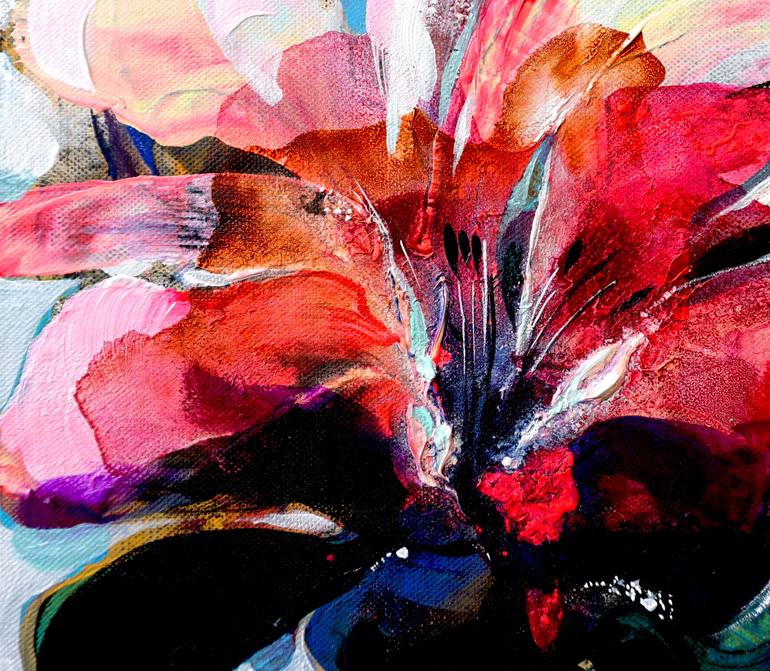 Original Impressionism Floral Painting by Victor Tkachenko