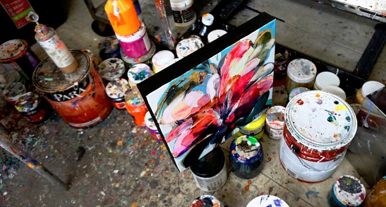 Original Impressionism Floral Painting by Victor Tkachenko