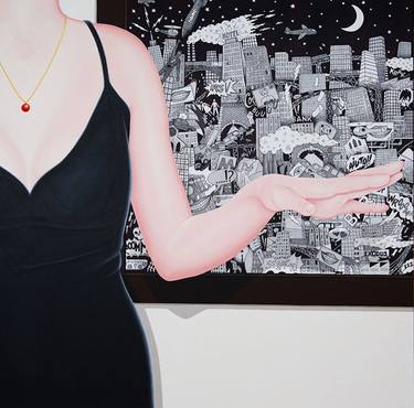 Original Figurative Cities Paintings by enrico grasso