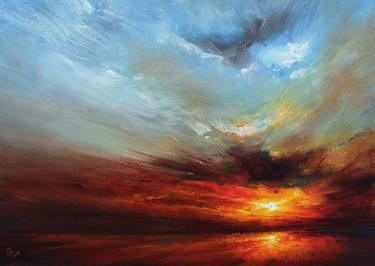 Print of Abstract Expressionism Landscape Paintings by Ivan Grozdanovski
