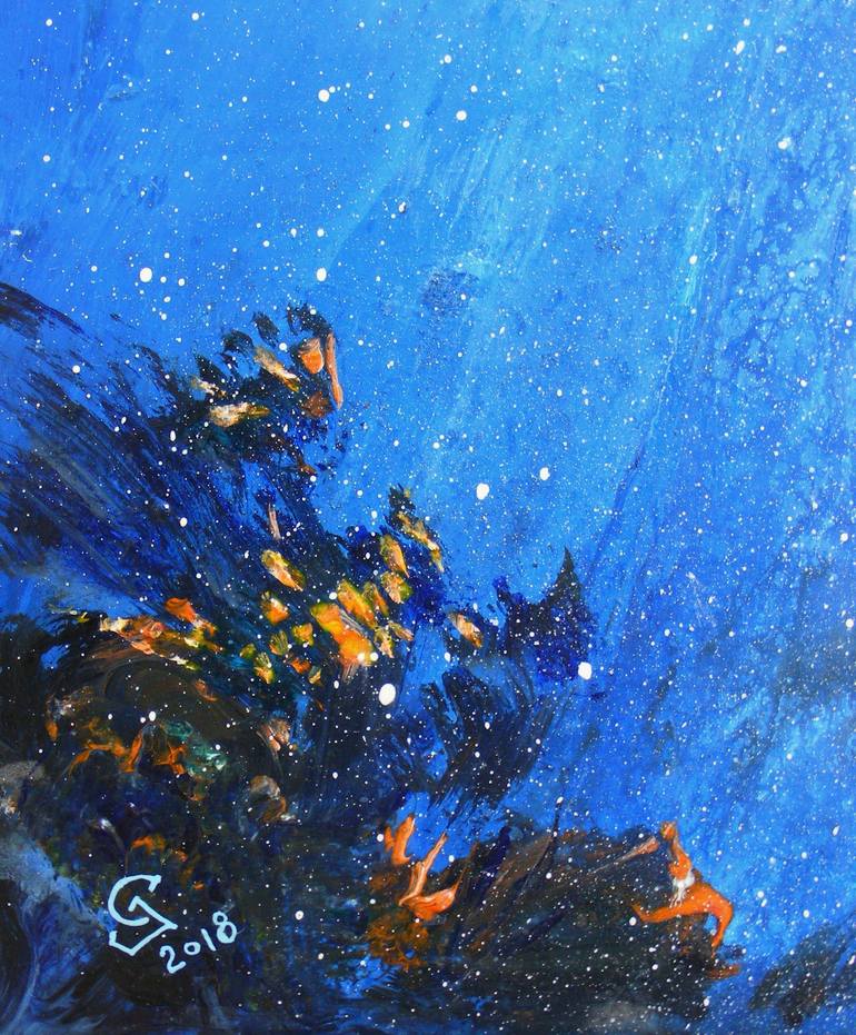 Original Abstract Nude Painting by Ivan Grozdanovski