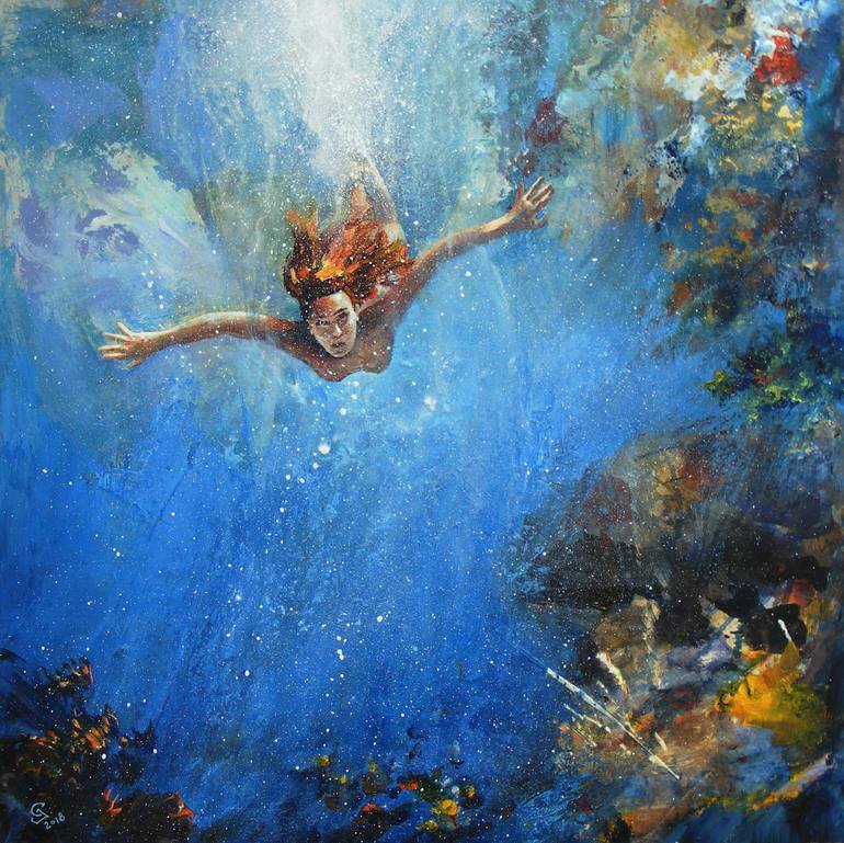 Original Abstract Nude Painting by Ivan Grozdanovski