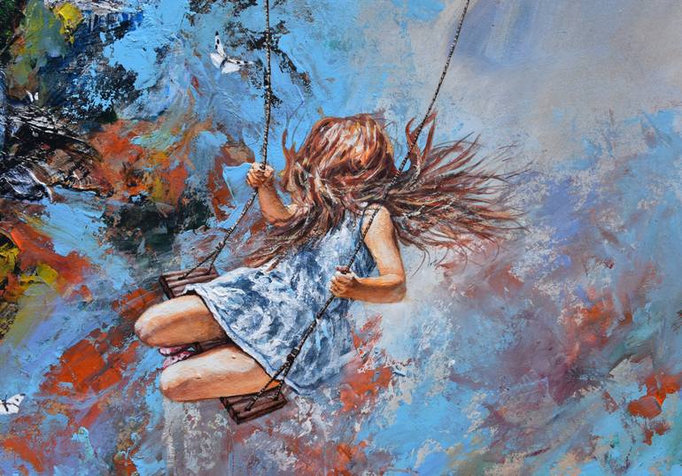 Original Abstract Expressionism Abstract Painting by Ivan Grozdanovski