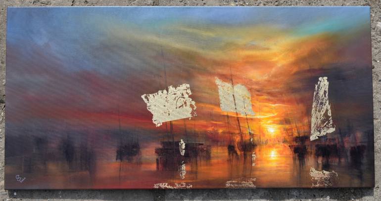 Original Impressionism Abstract Painting by Ivan Grozdanovski