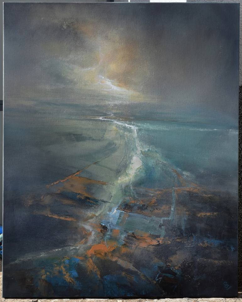 Original Abstract Expressionism Abstract Painting by Ivan Grozdanovski