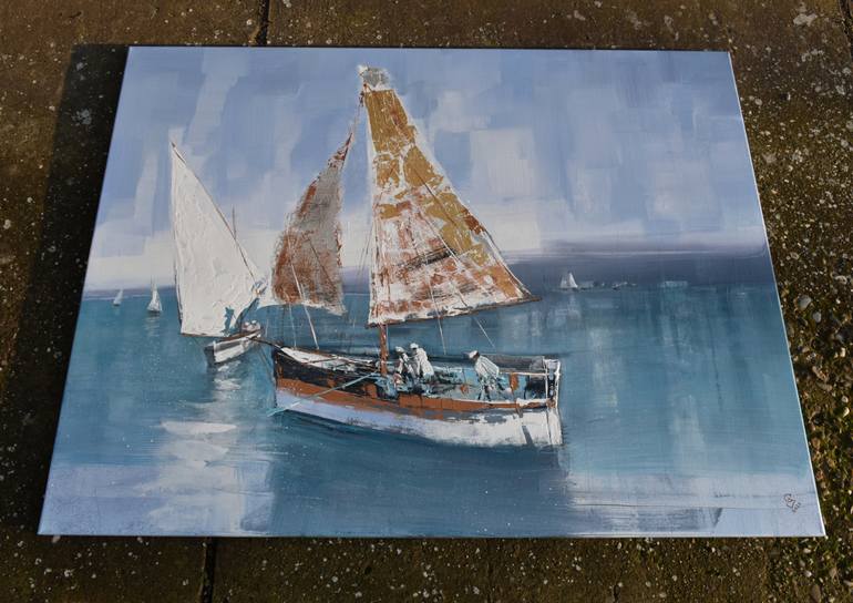 Original Abstract Seascape Painting by Ivan Grozdanovski