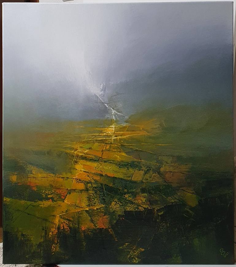 Original Abstract Landscape Painting by Ivan Grozdanovski