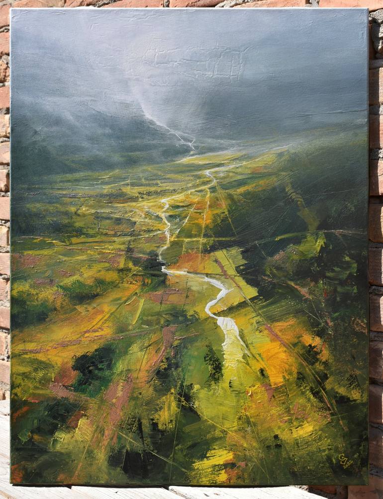 Original Impressionism Landscape Painting by Ivan Grozdanovski